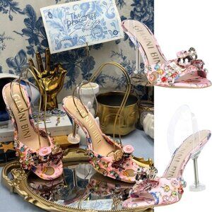 🆕 GIANNI BINI 🧿 NWOB Maddie Printed Rodeo Martini Heel Sandals, Pink - Sz 7.5